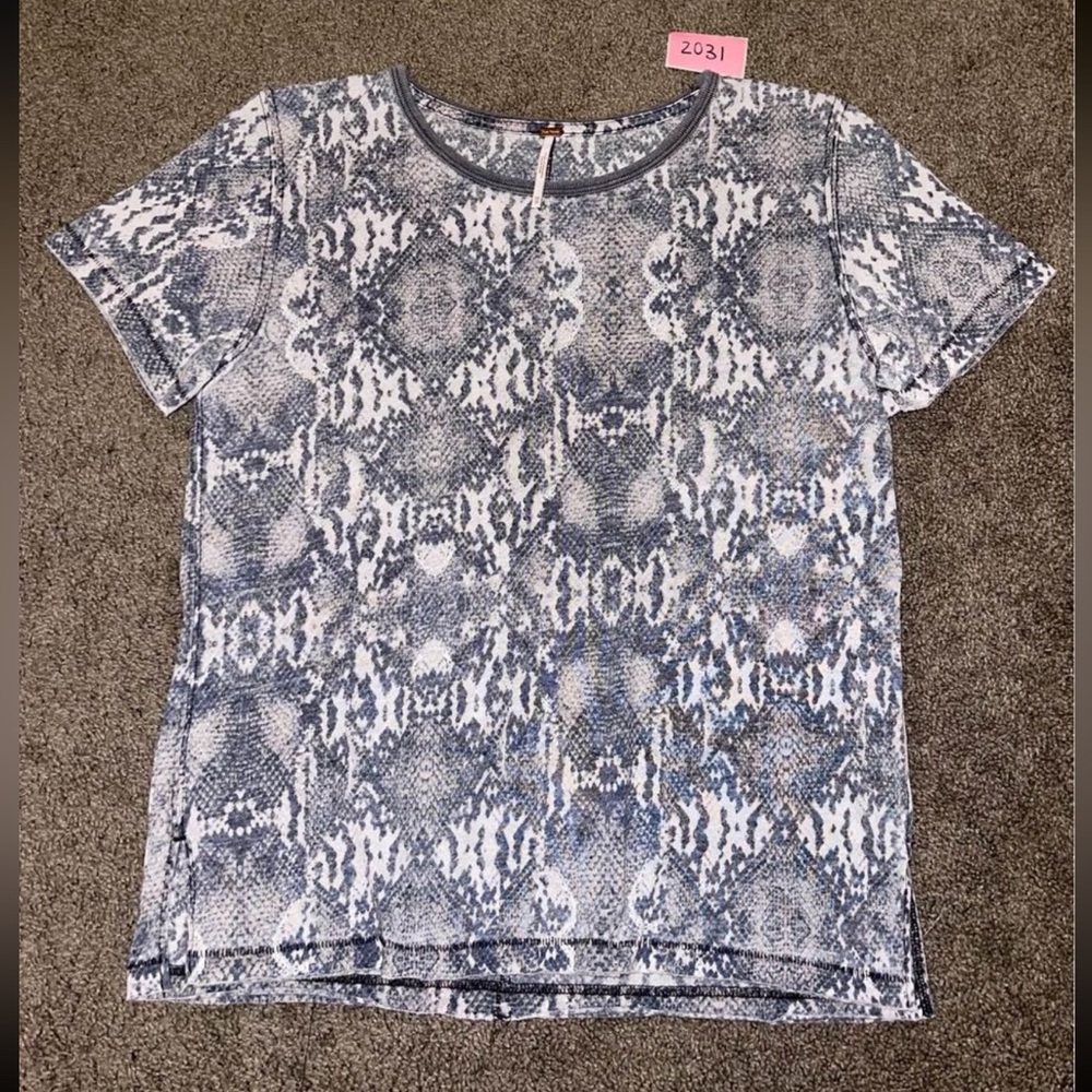 Free People Women’s bohemian Snake Print Shirt